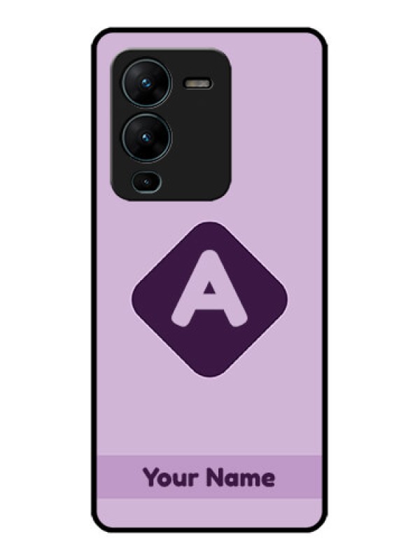 Custom Vivo V25 Pro 5G Custom Metal Phone CaseCustom Letter In Curved Badge Design