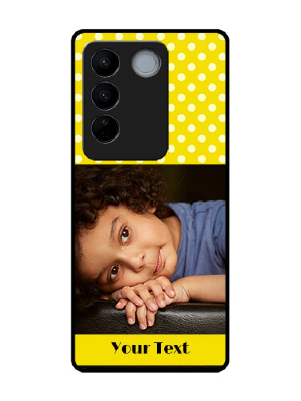 Custom Vivo V27 Pro Custom Metal Phone CaseBright Yellow Case Design