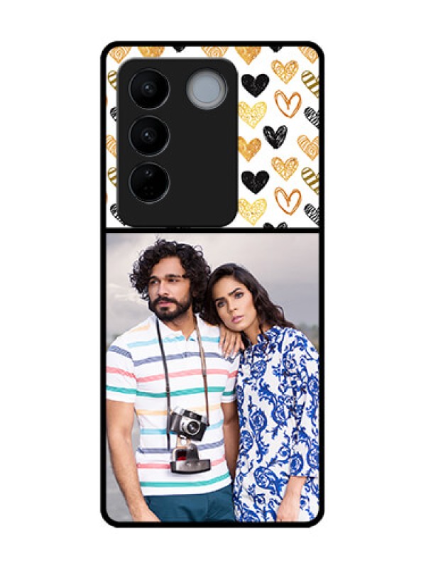 Custom Vivo V27 Pro Custom Metal Phone CaseLove Symbol Design