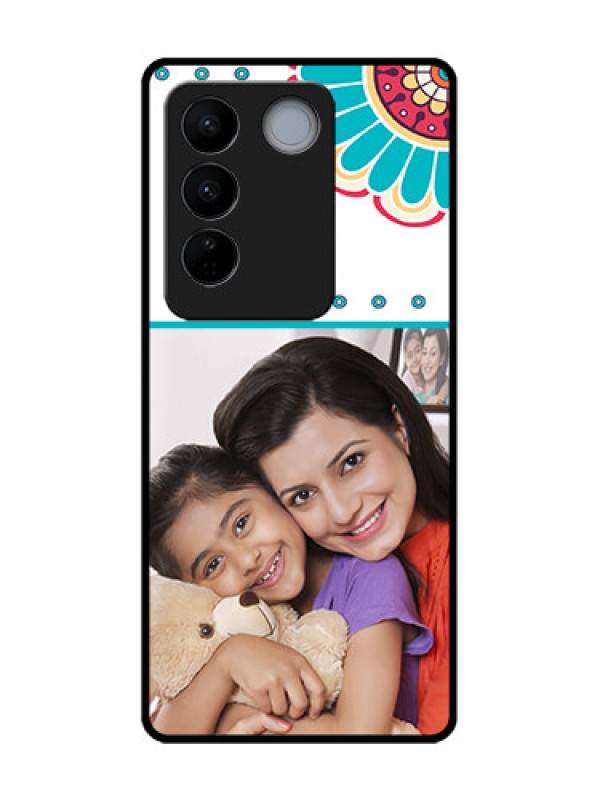 Custom Vivo V27 Pro Custom Metal Phone CaseFlower Design