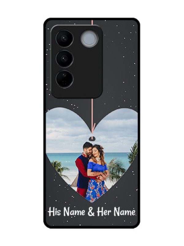 Custom Vivo V27 Pro Custom Metal Phone CaseHanging Heart Design