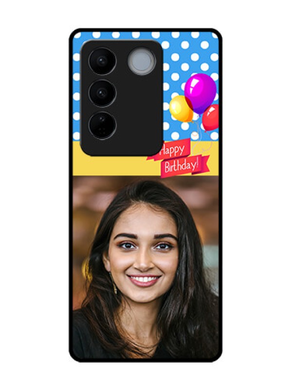 Custom Vivo V27 Pro Custom Metal Phone CaseHappy Birthday Design