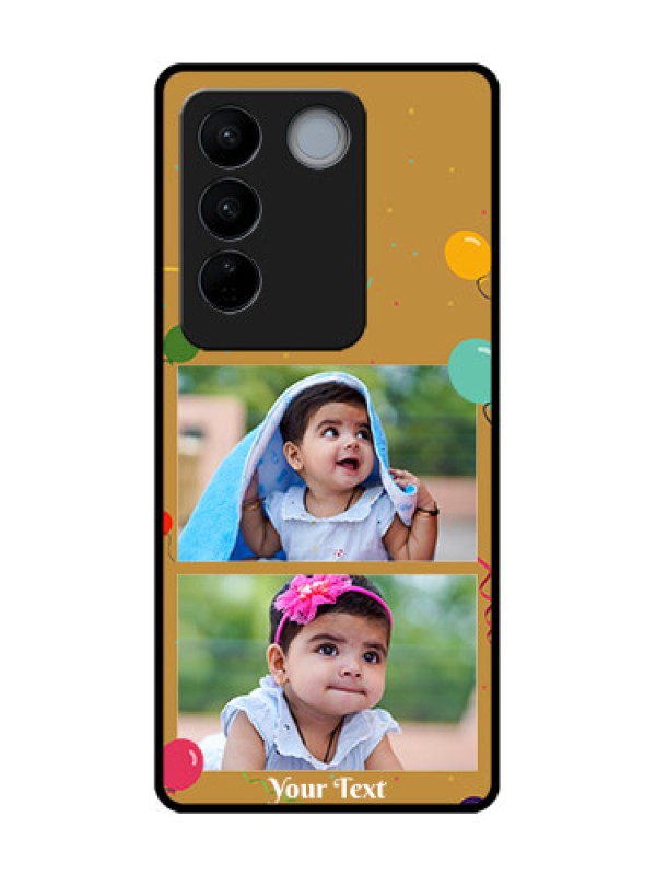 Custom Vivo V27 Pro Custom Metal Phone CaseImage Holder With Birthday Celebrations Design