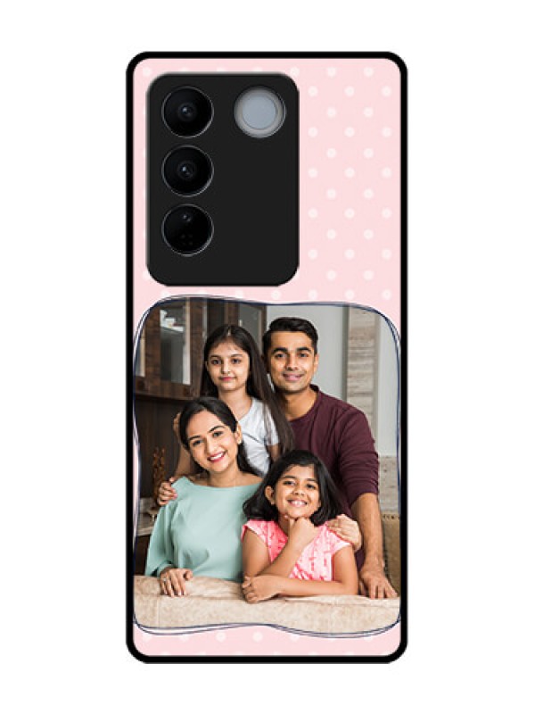 Custom Vivo V27 Pro Custom Metal Phone CaseFamily With Dots Design
