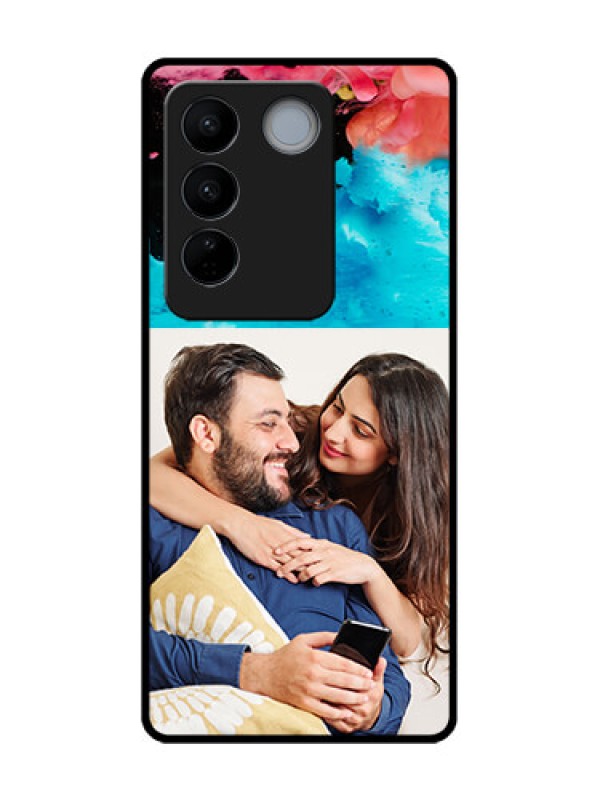 Custom Vivo V27 Pro Custom Metal Phone CaseQuote With Acrylic Painting Design