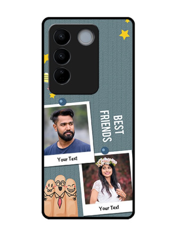 Custom Vivo V27 Pro Custom Metal Phone CaseSticky Frames And Friendship Design