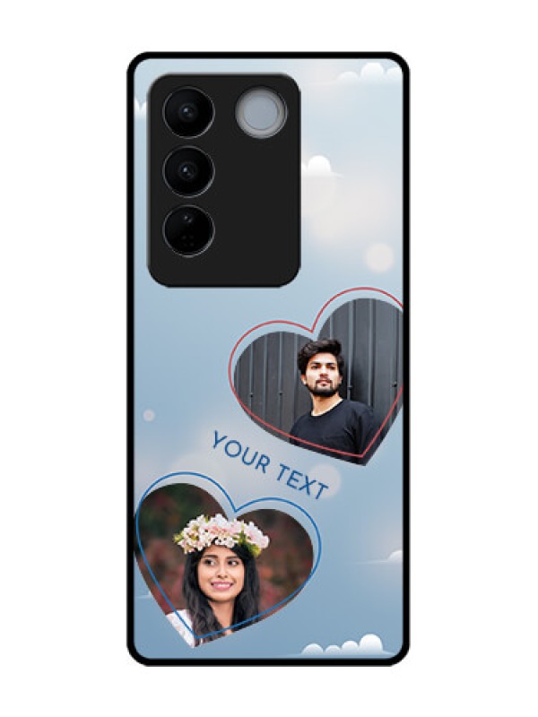 Custom Vivo V27 Pro Custom Metal Phone CaseBlue Color Couple Design