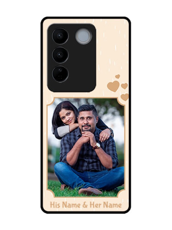 Custom Vivo V27 Pro Custom Metal Phone CaseWith Confetti Love Design
