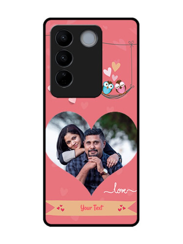 Custom Vivo V27 Pro Custom Metal Phone CasePeach Color Love Design