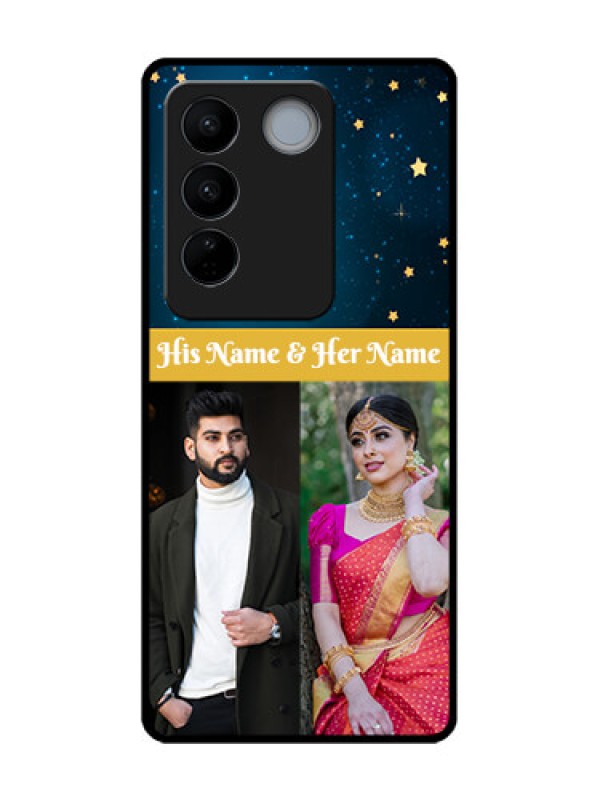 Custom Vivo V27 Pro Custom Metal Phone CaseGalaxy Stars Backdrop Design