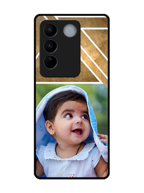 Custom Vivo V27 Pro Custom Metal Phone CaseGradient Abstract Texture Design