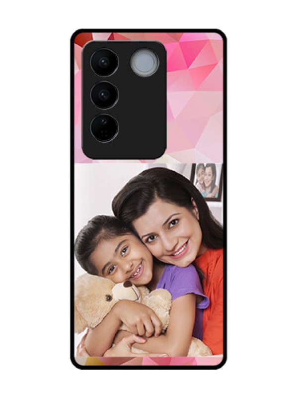 Custom Vivo V27 Pro Custom Metal Phone CaseAbstract Triangle Design