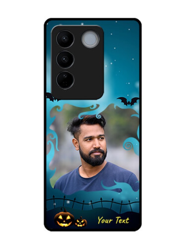 Custom Vivo V27 Pro Custom Metal Phone CaseHalloween Frame Design
