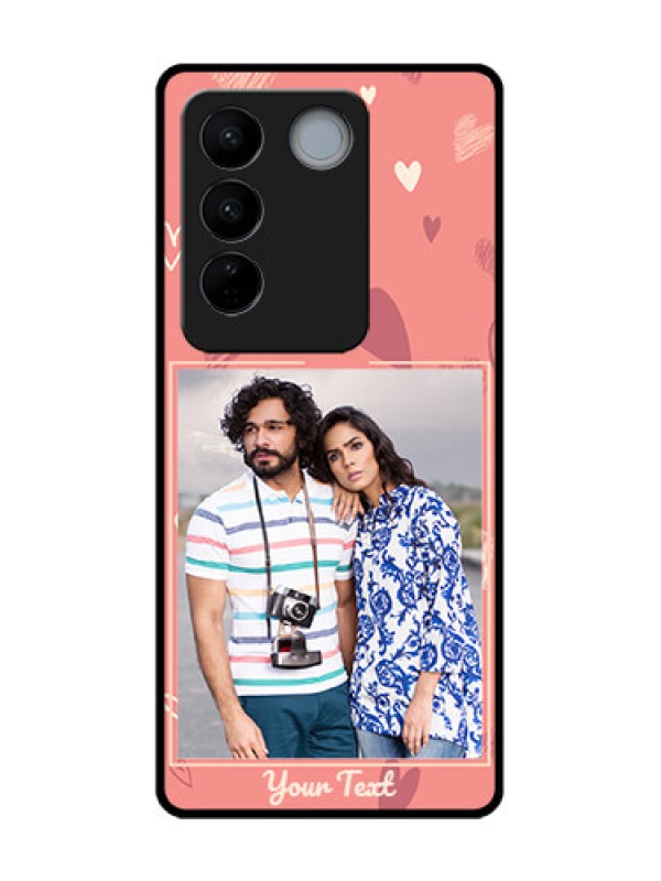 Custom Vivo V27 Pro Custom Metal Phone CaseLove Doodle Art Design