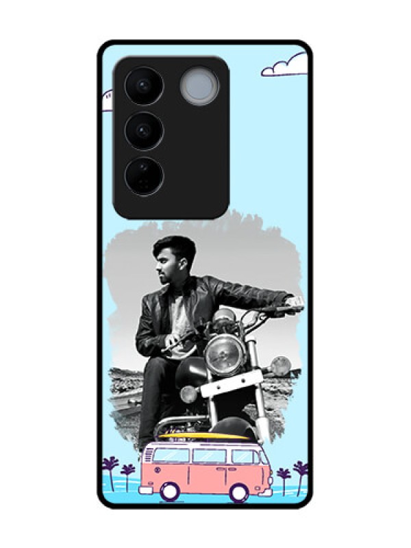 Custom Vivo V27 Pro Custom Metal Phone CaseTravel and Adventure Design