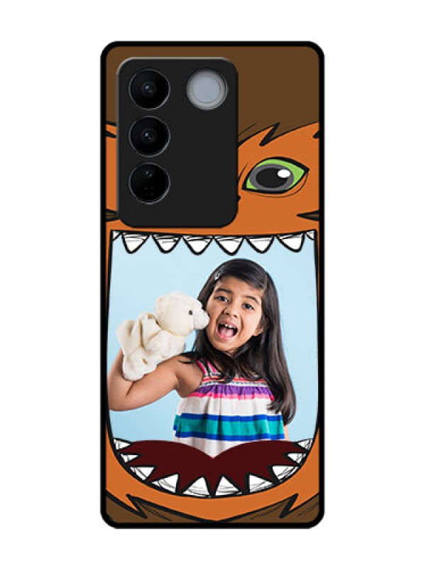 Custom Vivo V27 Pro Custom Metal Phone CaseOwl Monster Back Case Design