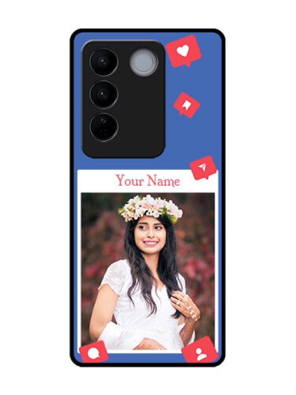 Custom Vivo V27 Pro Custom Metal Phone CaseLike Share And Comment Design