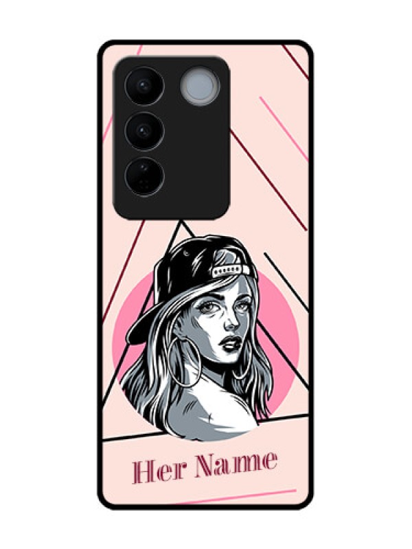 Custom Vivo V27 Pro Custom Metal Phone CaseRockstar Girl Design