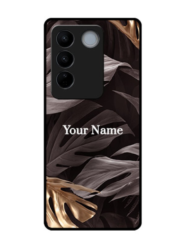Custom Vivo V27 Pro Custom Metal Phone CaseWild Leaves Digital Paint Design