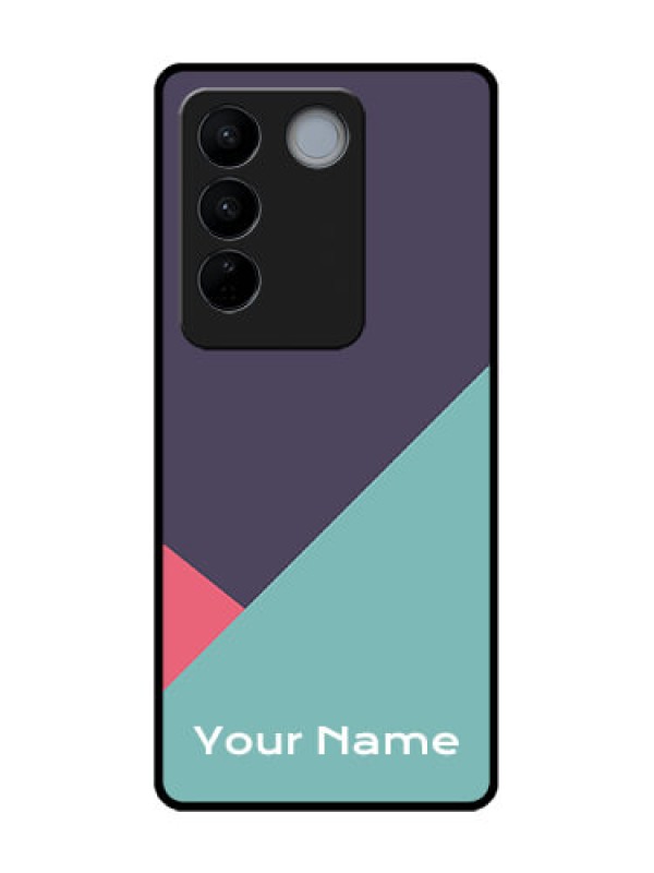 Custom Vivo V27 Pro Custom Metal Phone CaseTri Color Abstract Design