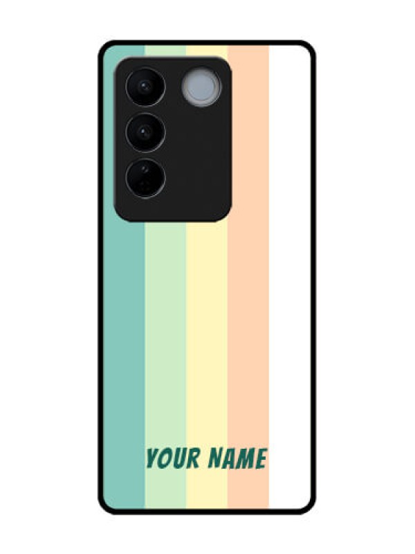 Custom Vivo V27 Pro Custom Metal Phone CaseMulti - Colour Stripes Design