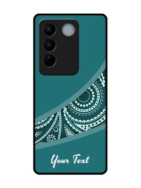 Custom Vivo V27 Pro Custom Metal Phone CaseSemi Visible Floral Design