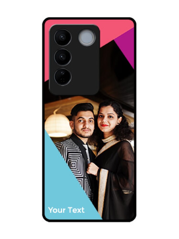 Custom Vivo V27 Pro Custom Metal Phone CaseStacked Triple Colour Design