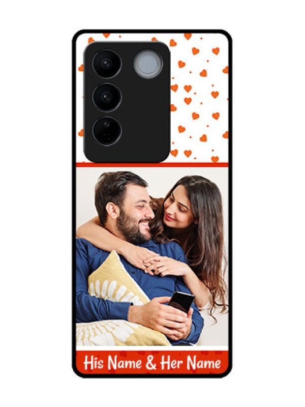 Custom Vivo V27 Custom Metal Phone CaseOrange Love Symbol Design