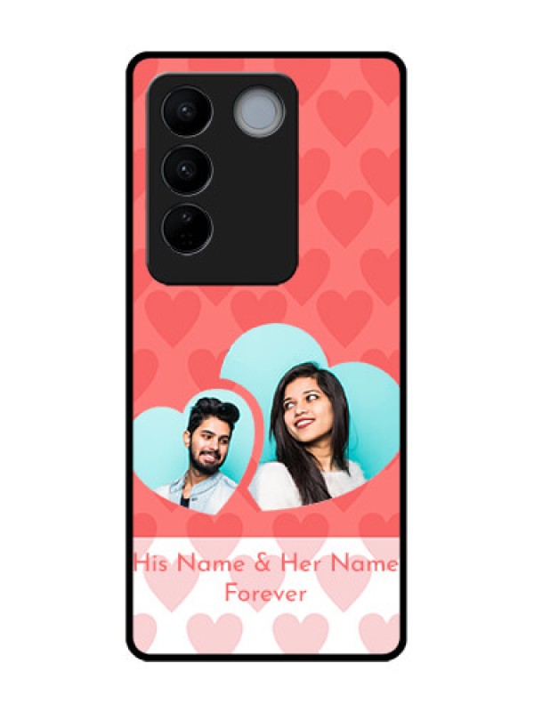 Custom Vivo V27 Custom Metal Phone CaseCouple Pic Upload Design