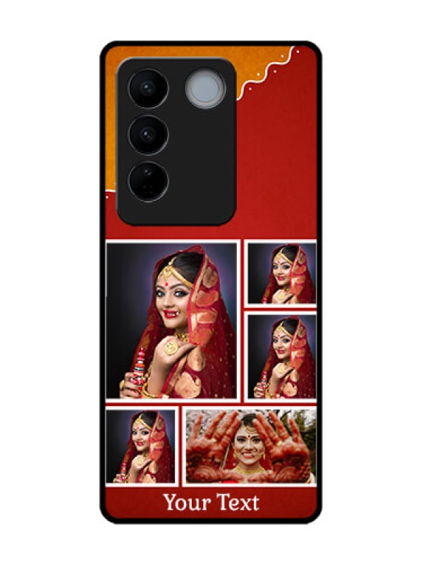 Custom Vivo V27 Custom Metal Phone CaseWedding Pic Upload Design