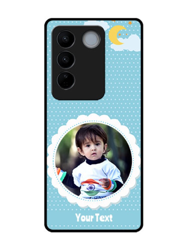 Custom Vivo V27 Custom Metal Phone CaseViolet Pattern Design