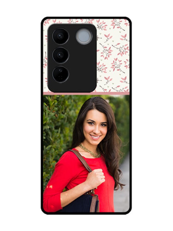 Custom Vivo V27 Custom Metal Phone CaseStunning Floral Design