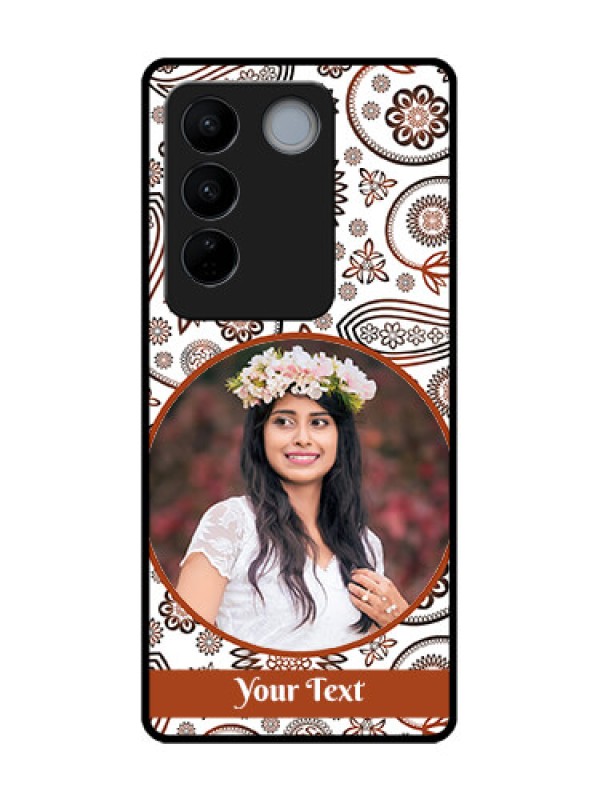 Custom Vivo V27 Custom Metal Phone CaseAbstract Flower Design