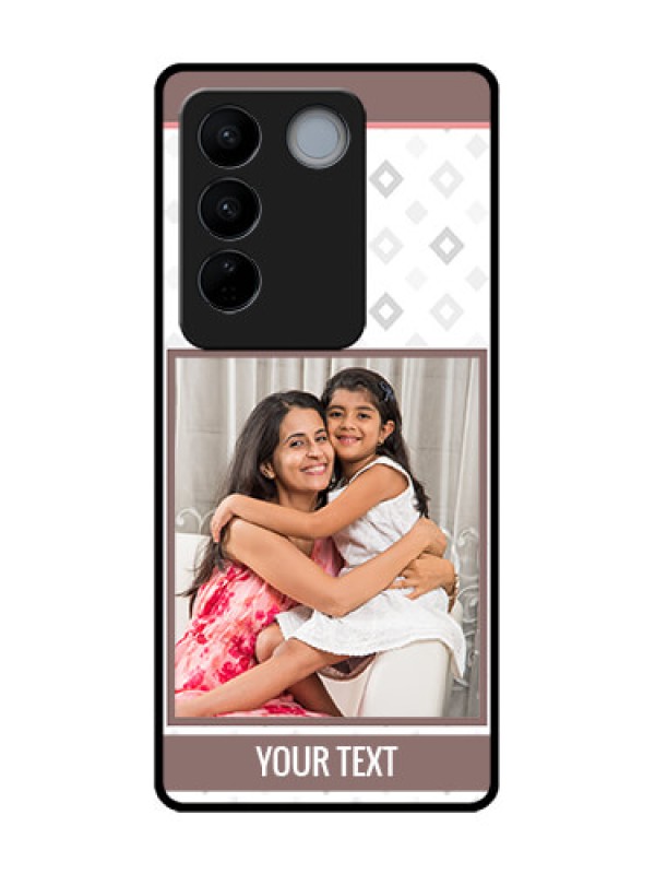 Custom Vivo V27 Custom Metal Phone CaseSimple Diamond Design