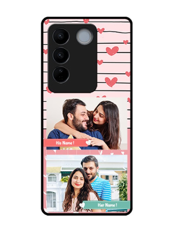 Custom Vivo V27 Custom Metal Phone CasePhoto With Heart Design