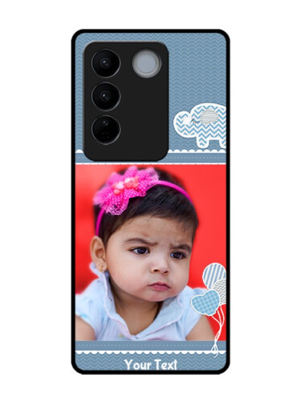 Custom Vivo V27 Custom Metal Phone CaseWith Kids Pattern Design