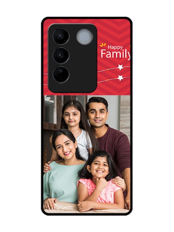 Custom Vivo V27 Custom Metal Phone CaseHappy Family Design