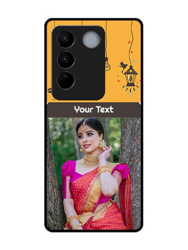 Custom Vivo V27 Custom Metal Phone CaseWith Family Picture And Icons
