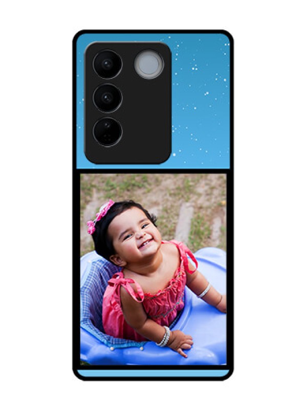 Custom Vivo V27 Custom Metal Phone CaseWave Pattern Colorful Design