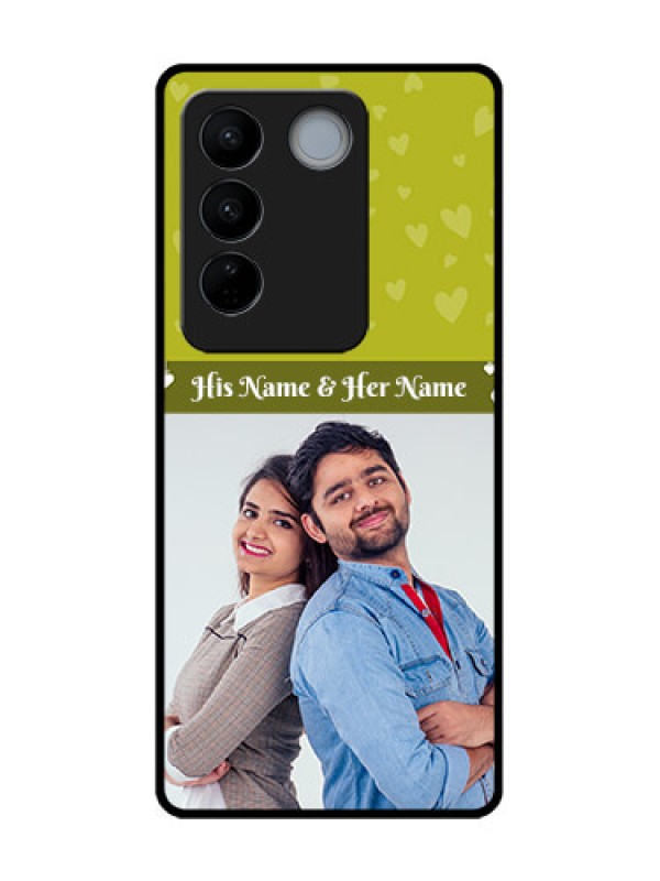 Custom Vivo V27 Custom Metal Phone CaseYou and Me Heart Design