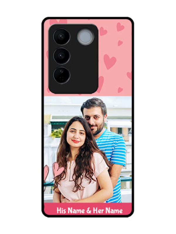 Custom Vivo V27 Custom Metal Phone CaseLove Design Peach Color