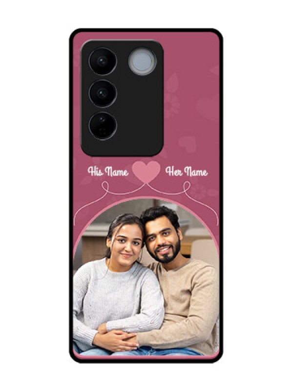 Custom Vivo V27 Custom Metal Phone CaseLove Floral Design