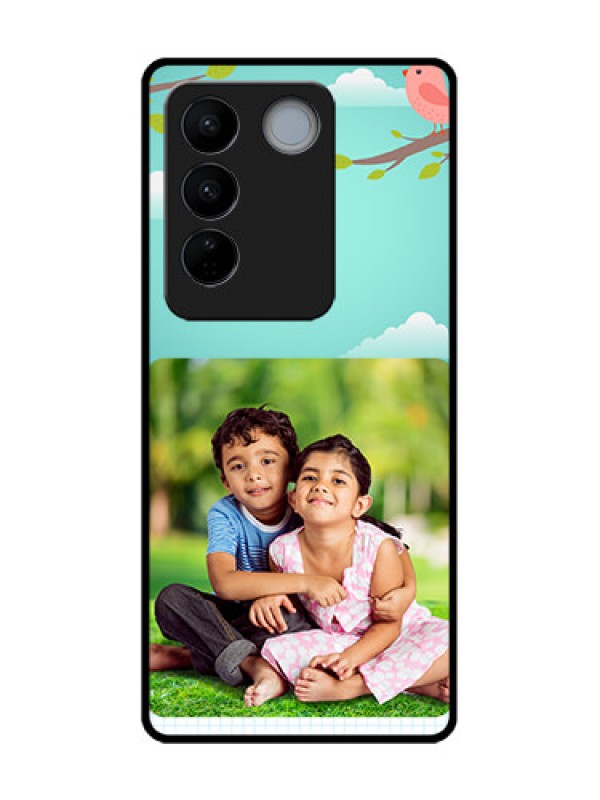 Custom Vivo V27 Custom Metal Phone CaseDoodle Love Design