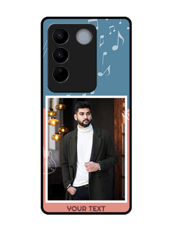 Custom Vivo V27 Custom Metal Phone CaseWith Color Musical Note Design