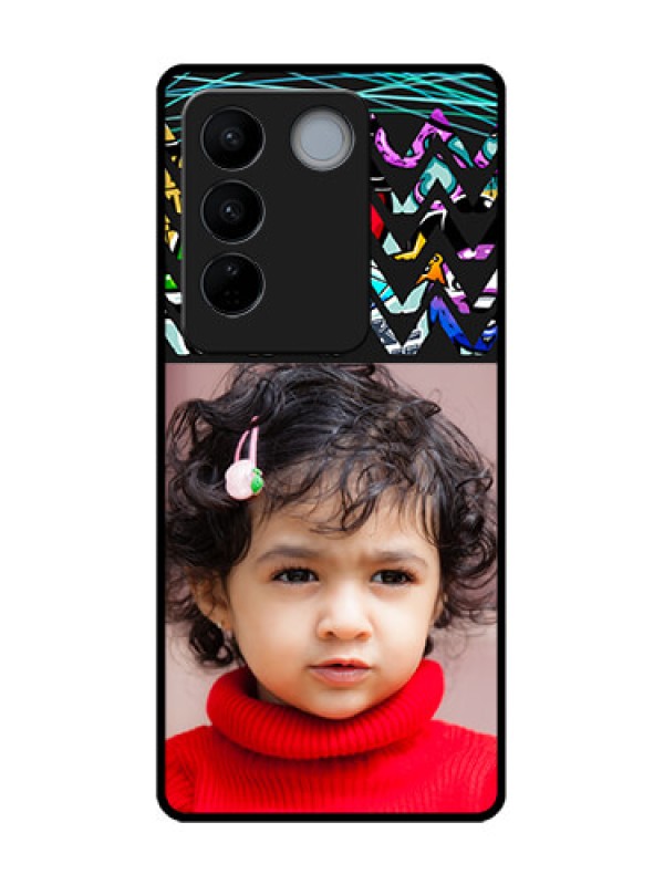 Custom Vivo V27 Custom Metal Phone CaseNeon Abstract Design