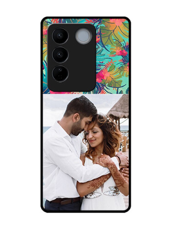 Custom Vivo V27 Custom Metal Phone CaseWatercolor Floral Design