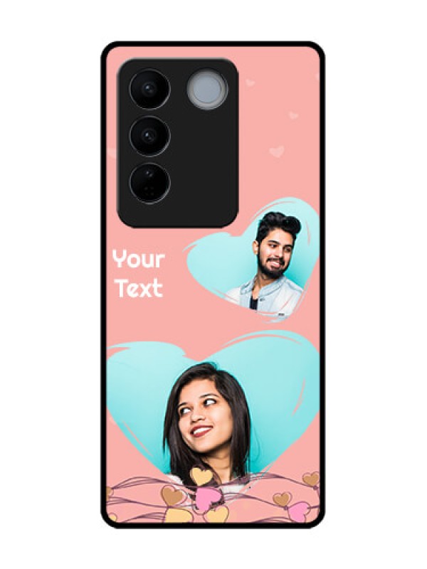 Custom Vivo V27 Custom Metal Phone CaseLove Doodle Design