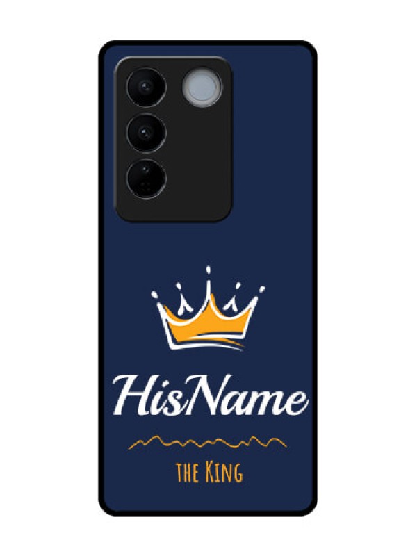 Custom Vivo V27 Custom Metal Phone CaseKing With Name Design
