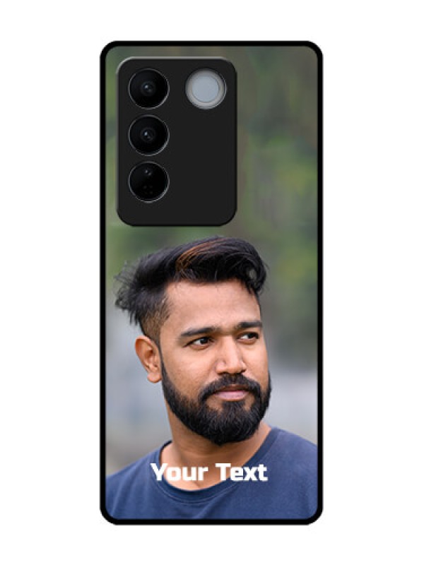 Custom Vivo V27 Custom Metal Phone CasePhoto With Text Design
