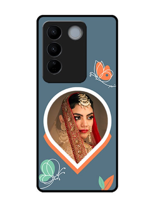 Custom Vivo V27 Custom Metal Phone CaseDroplet Butterflies Design